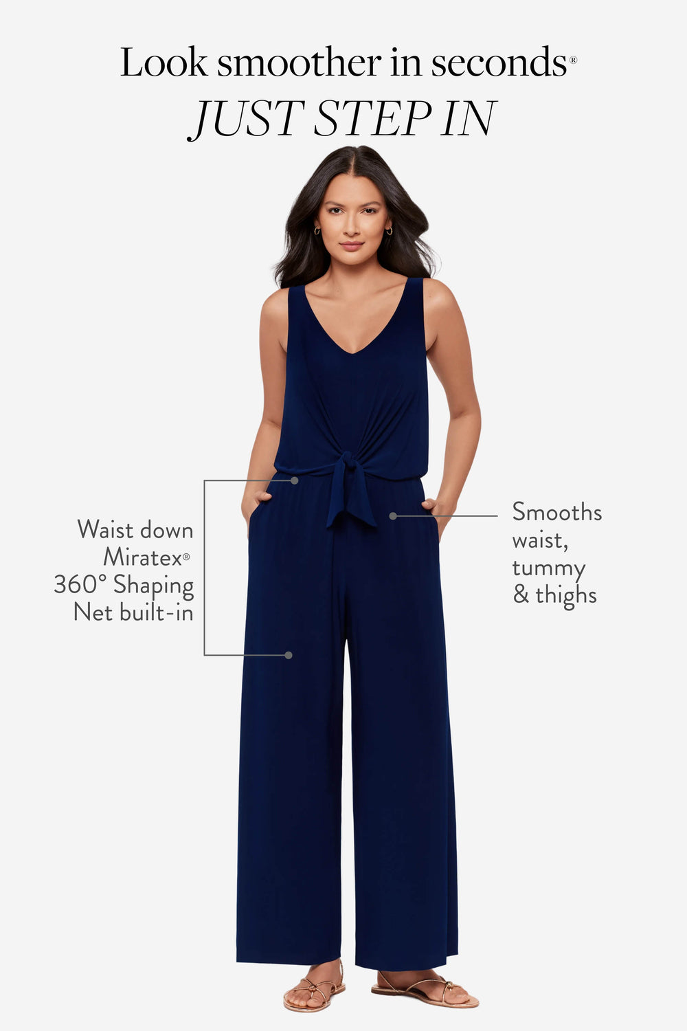 Body by Jesi Shaping Jumpsuit in Navy Navy | Miraclesuit