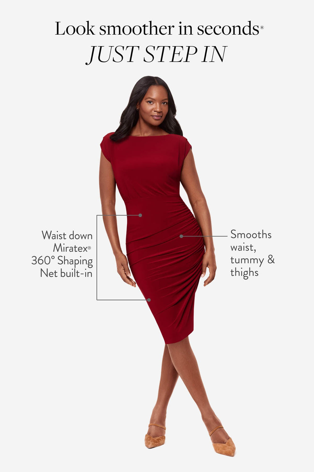 Bali Shaping Dress in Crimson Crimson | Miraclesuit