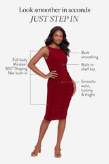 Body by Regi Shaping Dress in Crimson Crimson Red | Miraclesuit
