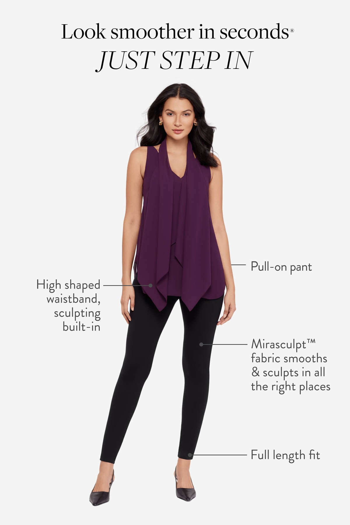Mirasculpt High Waisted Leggings Black | Miraclesuit