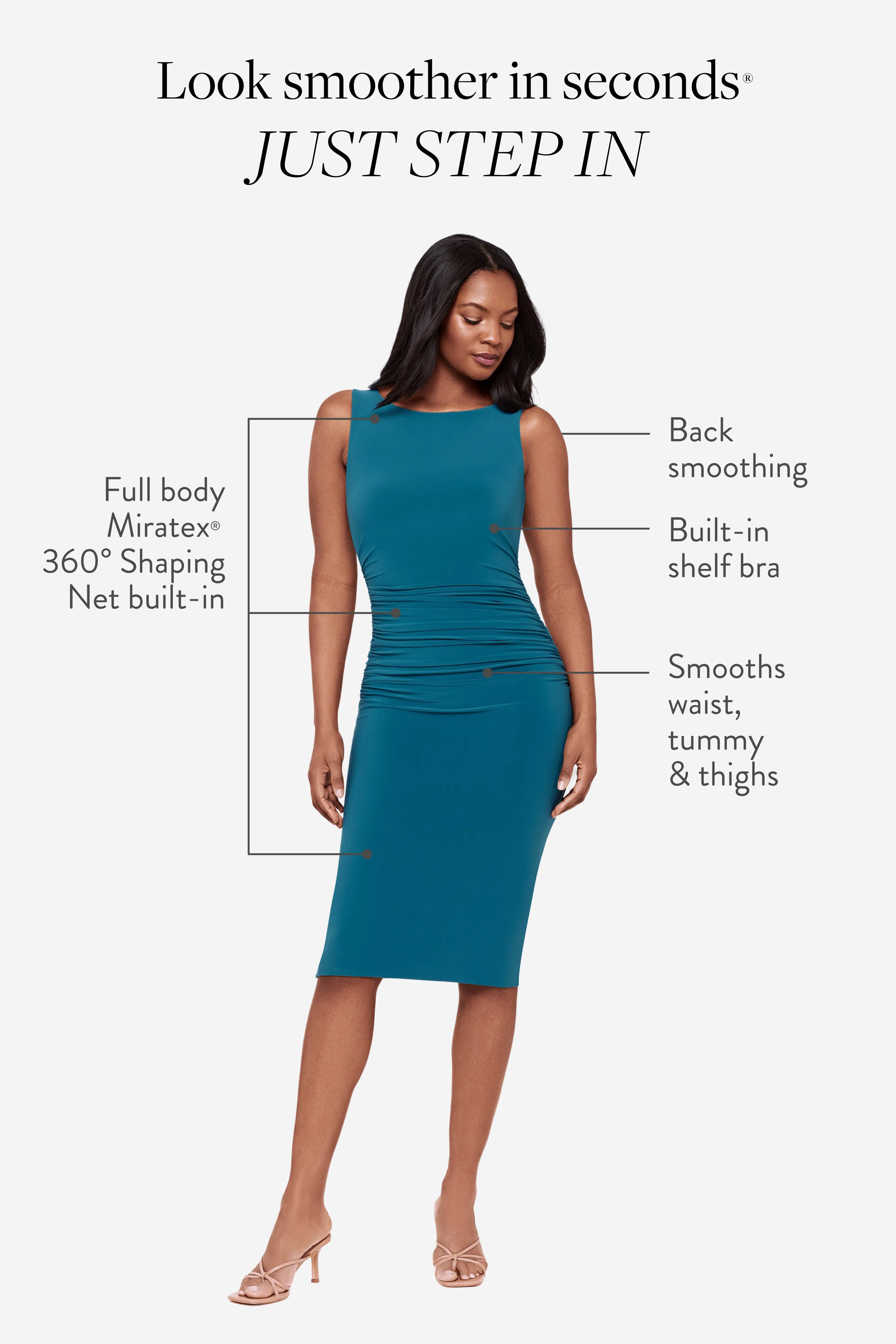 Body by Regi Shaping Dress in Aegean Aegean | Miraclesuit