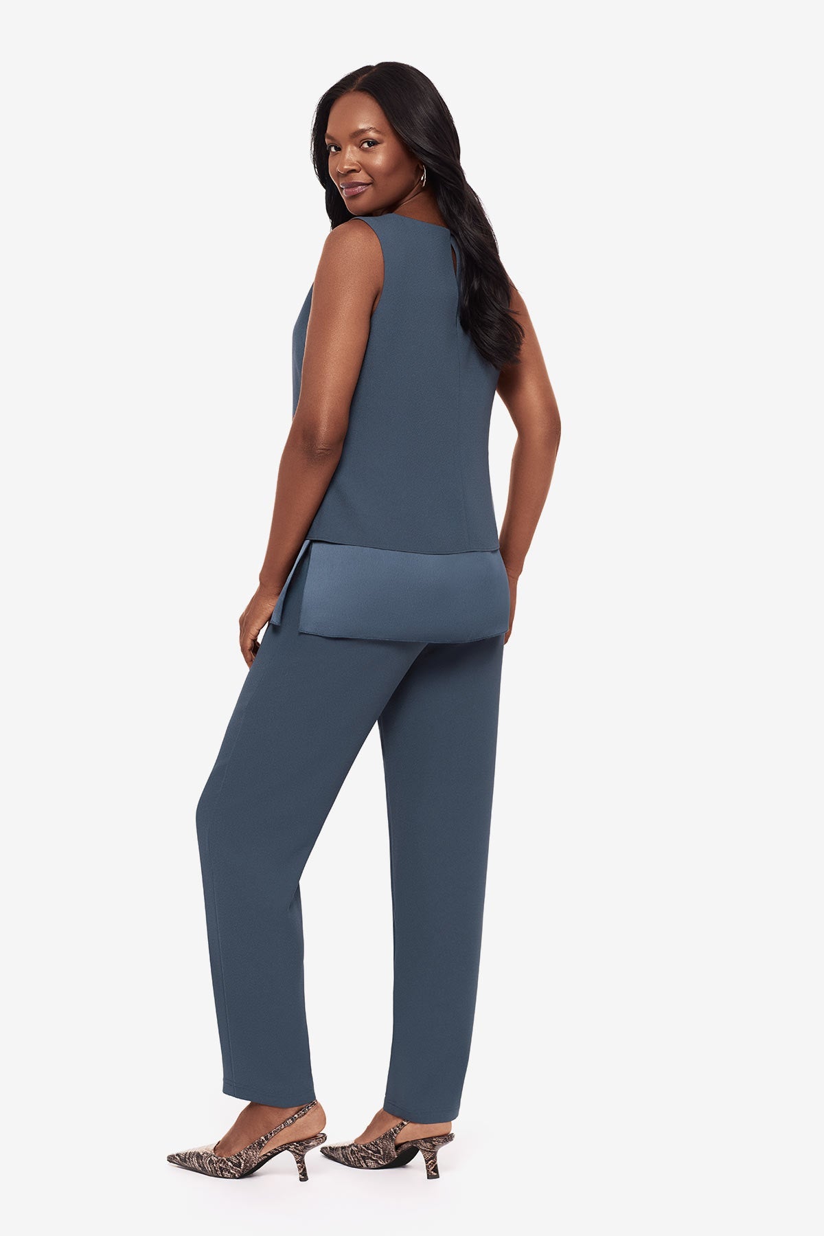 Crepe Layered Tunic in Slate Slate | Miraclesuit