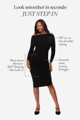 Niki Shaping Dress in Black Black | Miraclesuit