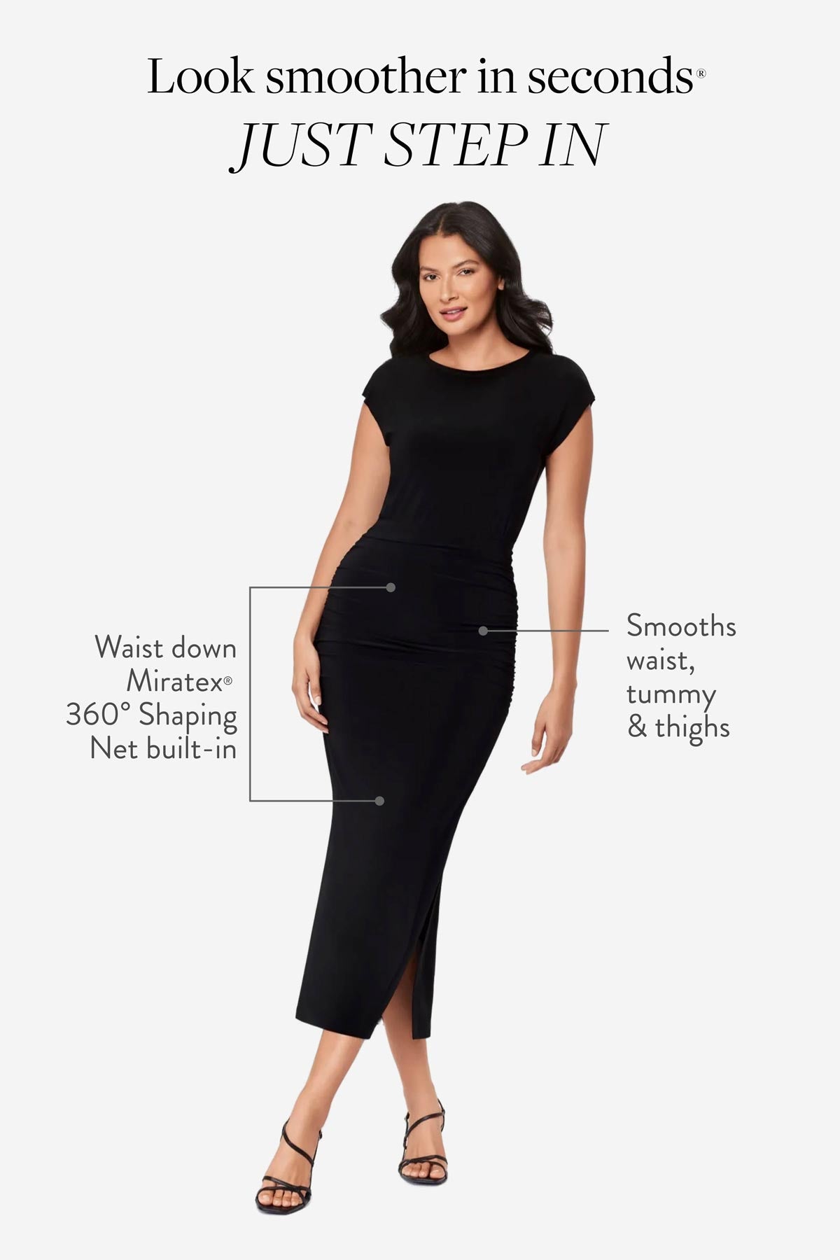 Body by Cali Shaping Dress in Black Black | Miraclesuit