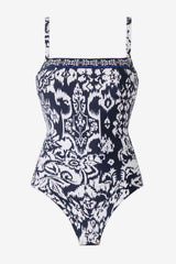 Talavera Kara One Piece Swimsuit Midnight/White | Miraclesuit