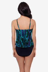 Magicsuit Rainfall Rita Tankini Top Separate Black/Multi | Miraclesuit