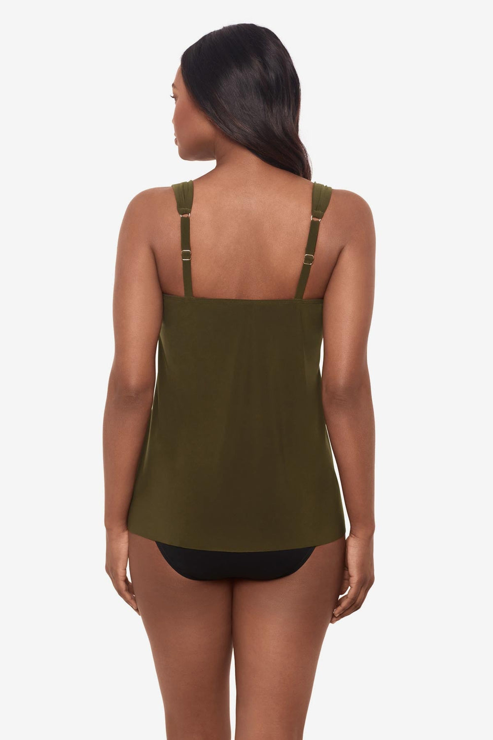 Dazzle Tankini Top Black | Miraclesuit