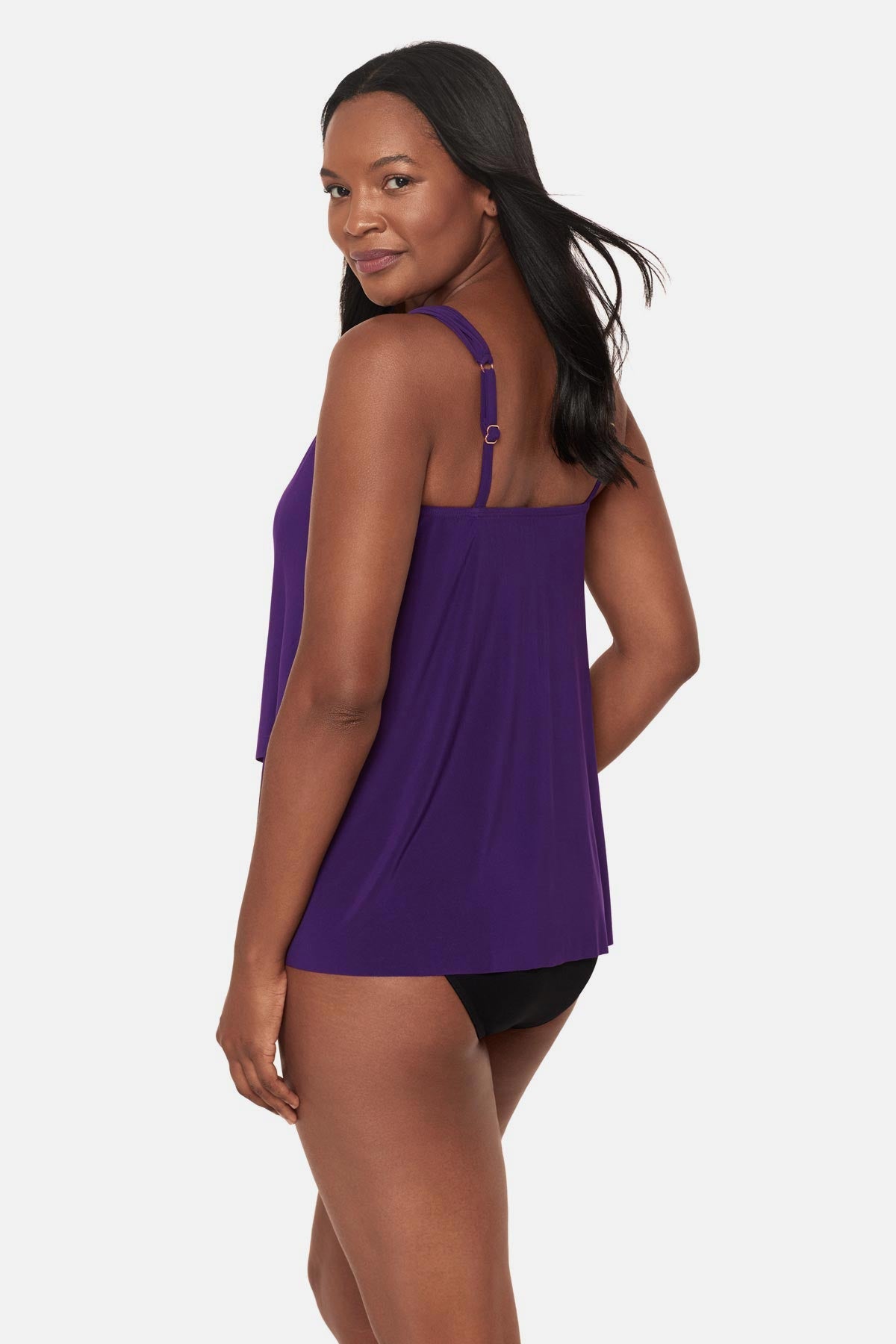 Dazzle Tankini Top Black | Miraclesuit