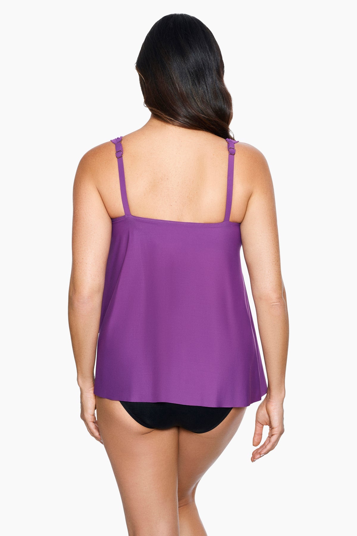 Dazzle Tankini Top Black | Miraclesuit