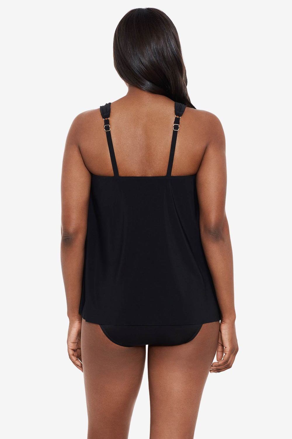 Dazzle Tankini Top Black | Miraclesuit