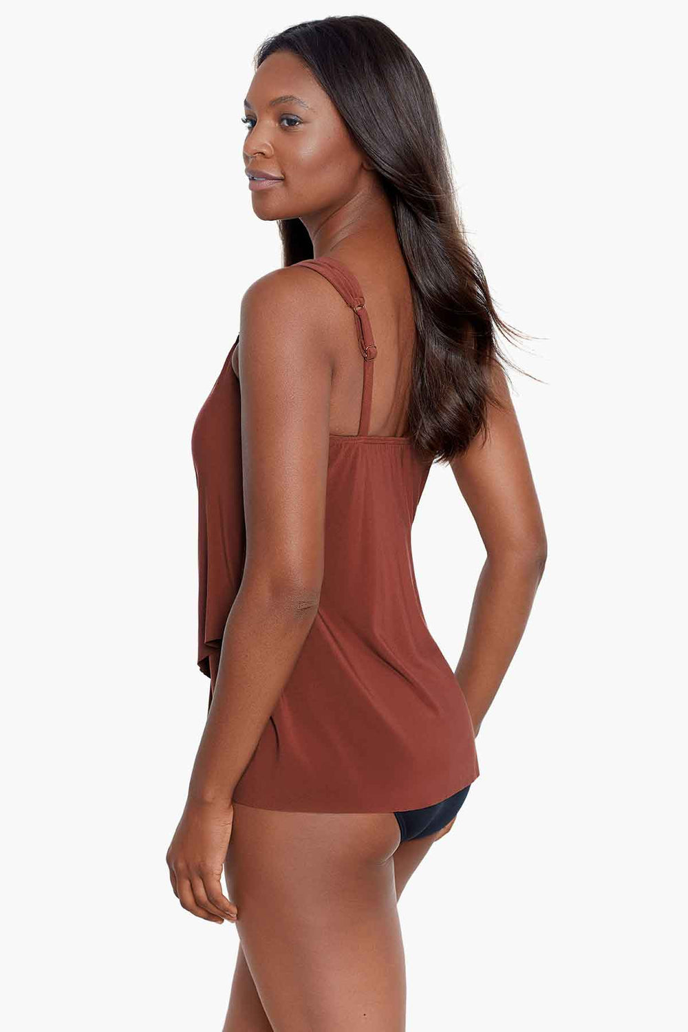 Dazzle Tankini Top Black | Miraclesuit