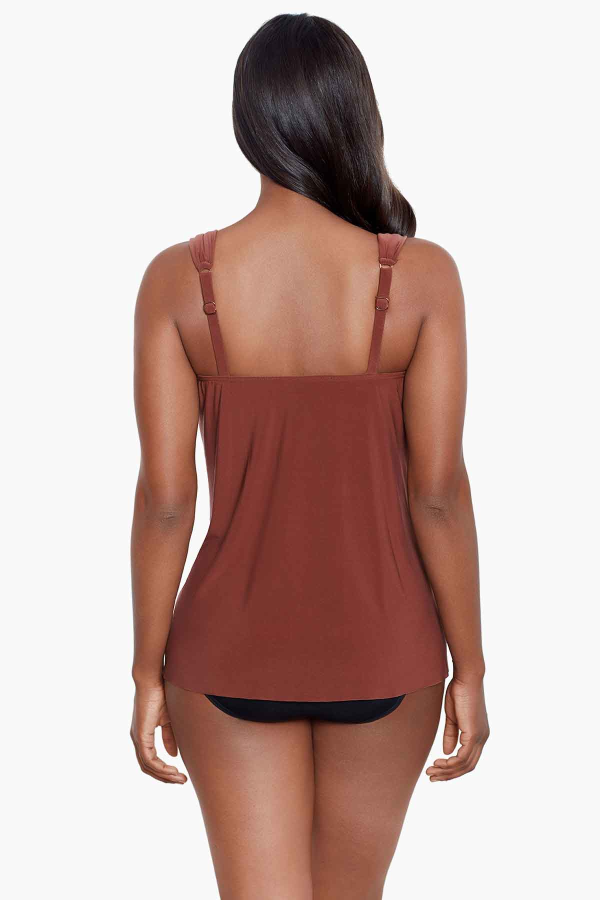 Dazzle Tankini Top Black | Miraclesuit