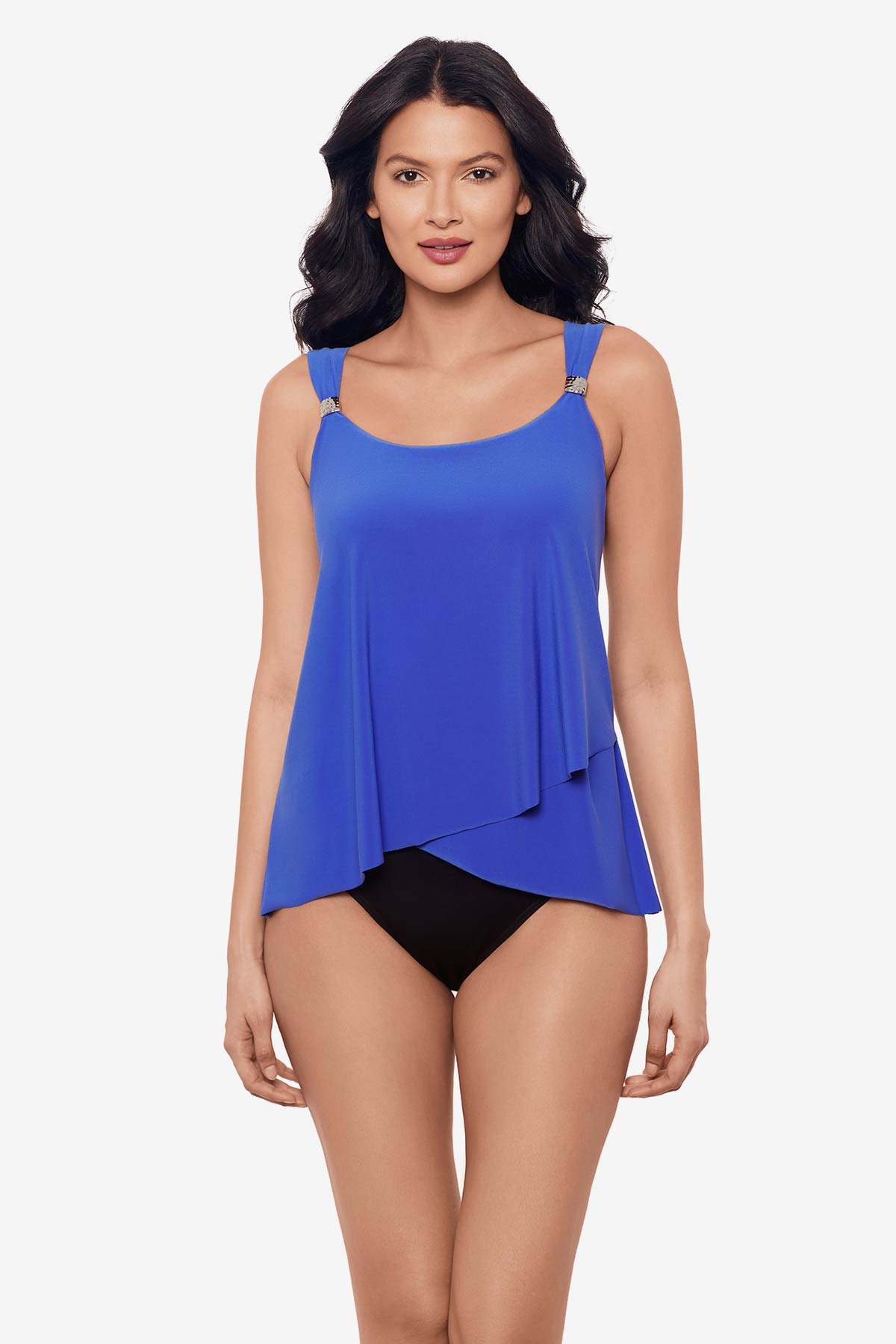 Dazzle Tankini Top Black | Miraclesuit