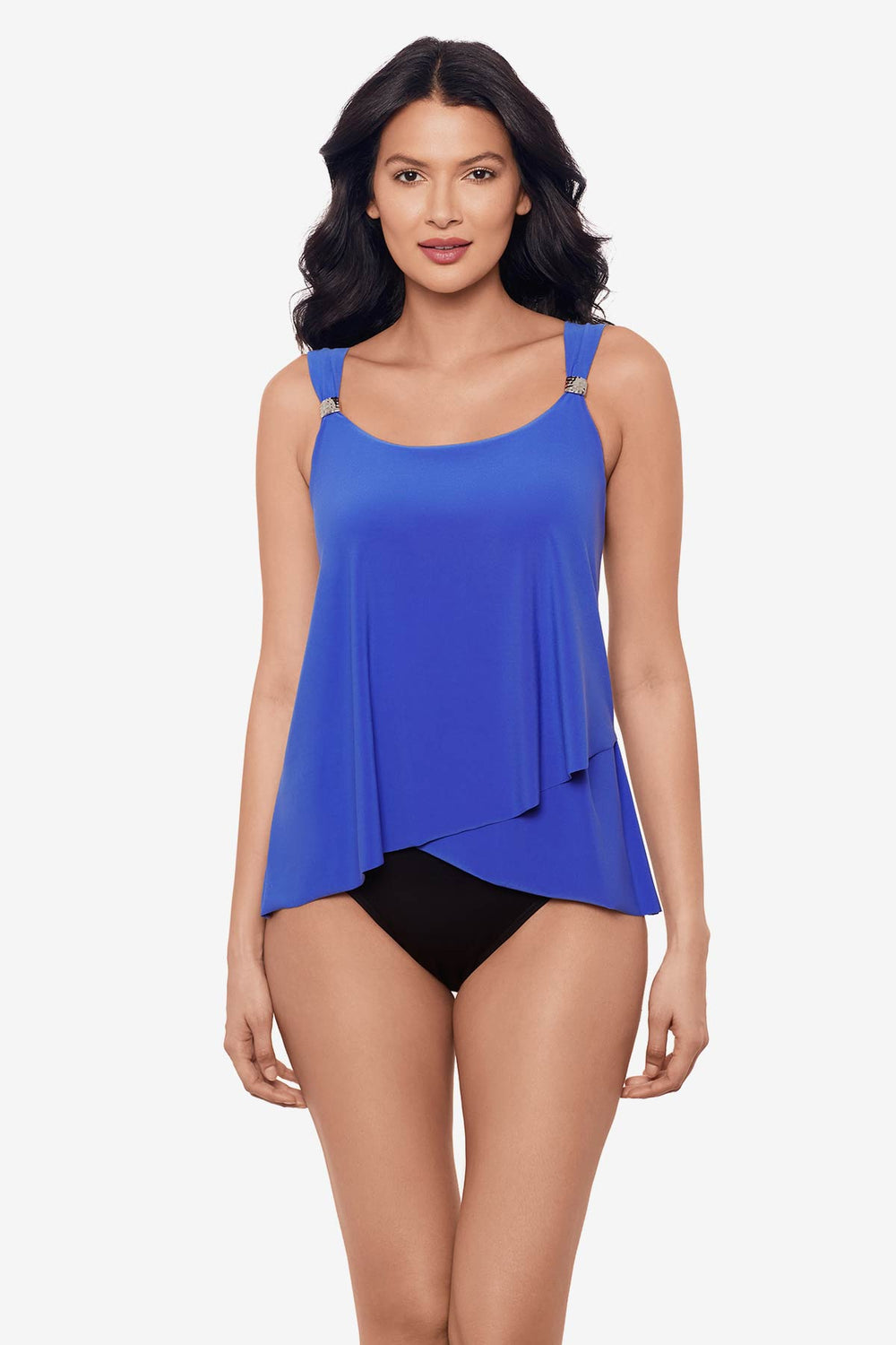 Dazzle Tankini Top Black | Miraclesuit
