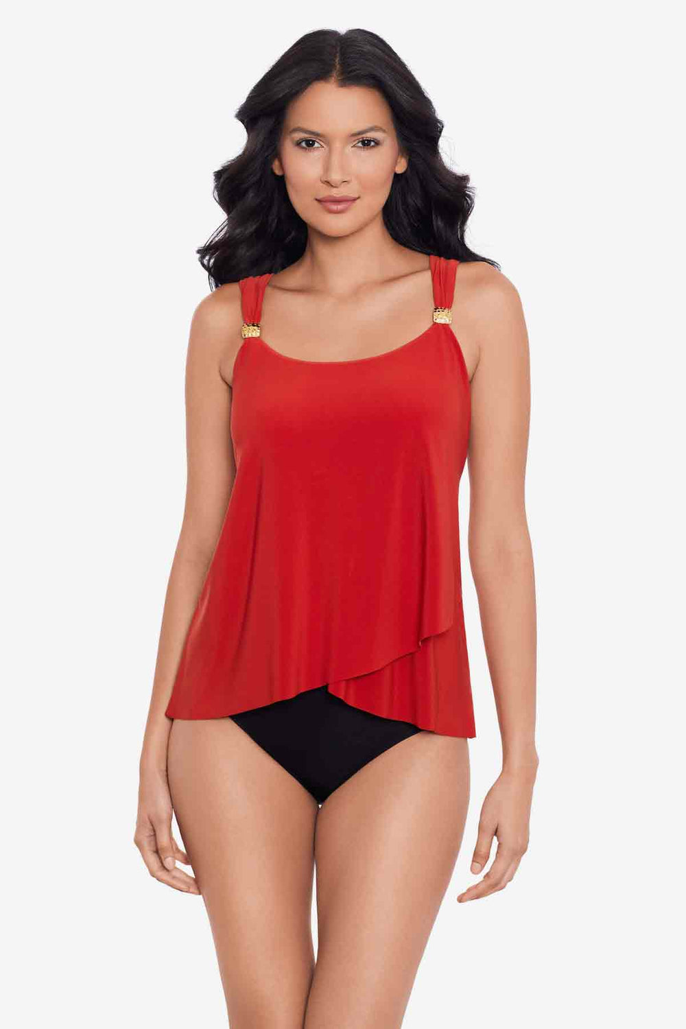 Dazzle Tankini Top Black | Miraclesuit