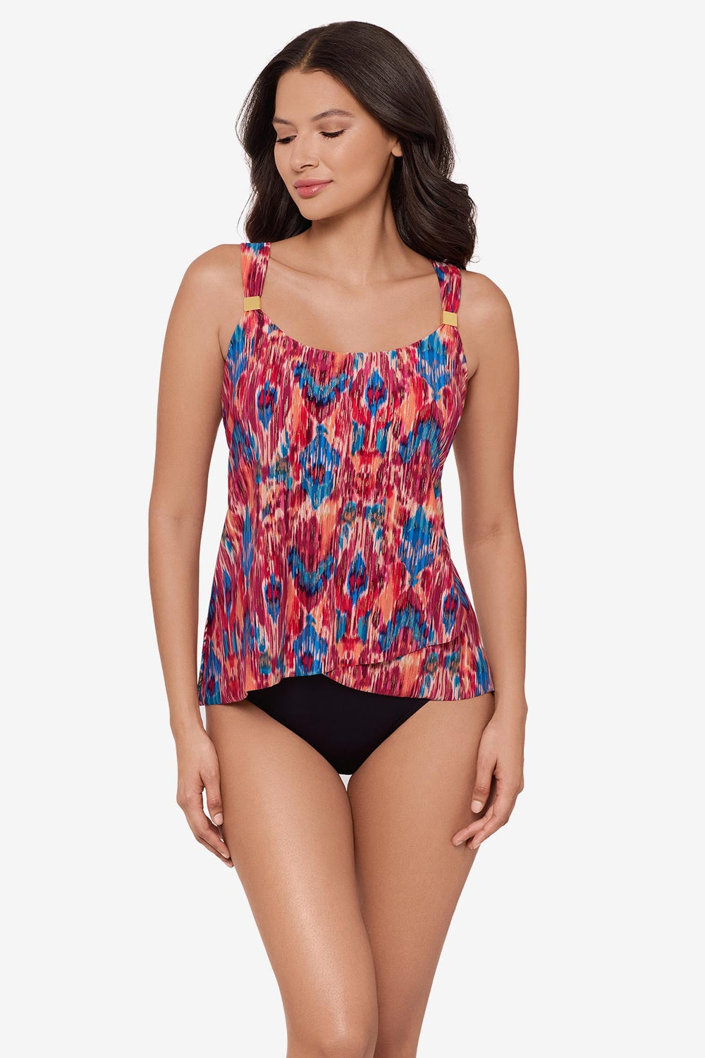 Dazzle Tankini Top in Ikat Dorado Multi | Miraclesuit