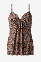 Marina Tankini Top in Scandale Black/Multi | Miraclesuit