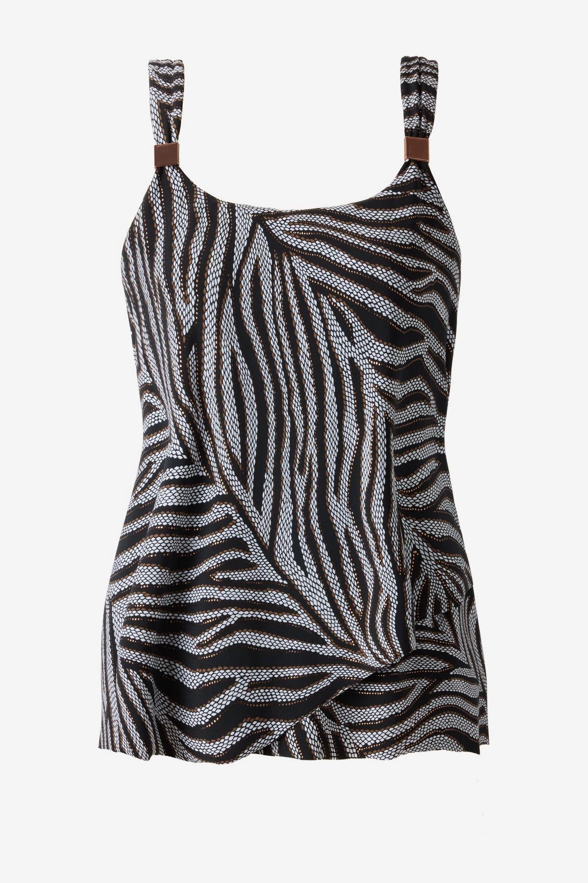 Dazzle Tankini Top in Zirconic Black/White | Miraclesuit