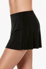 Layered Ruffle Skirt Swim Bottom Black | Miraclesuit