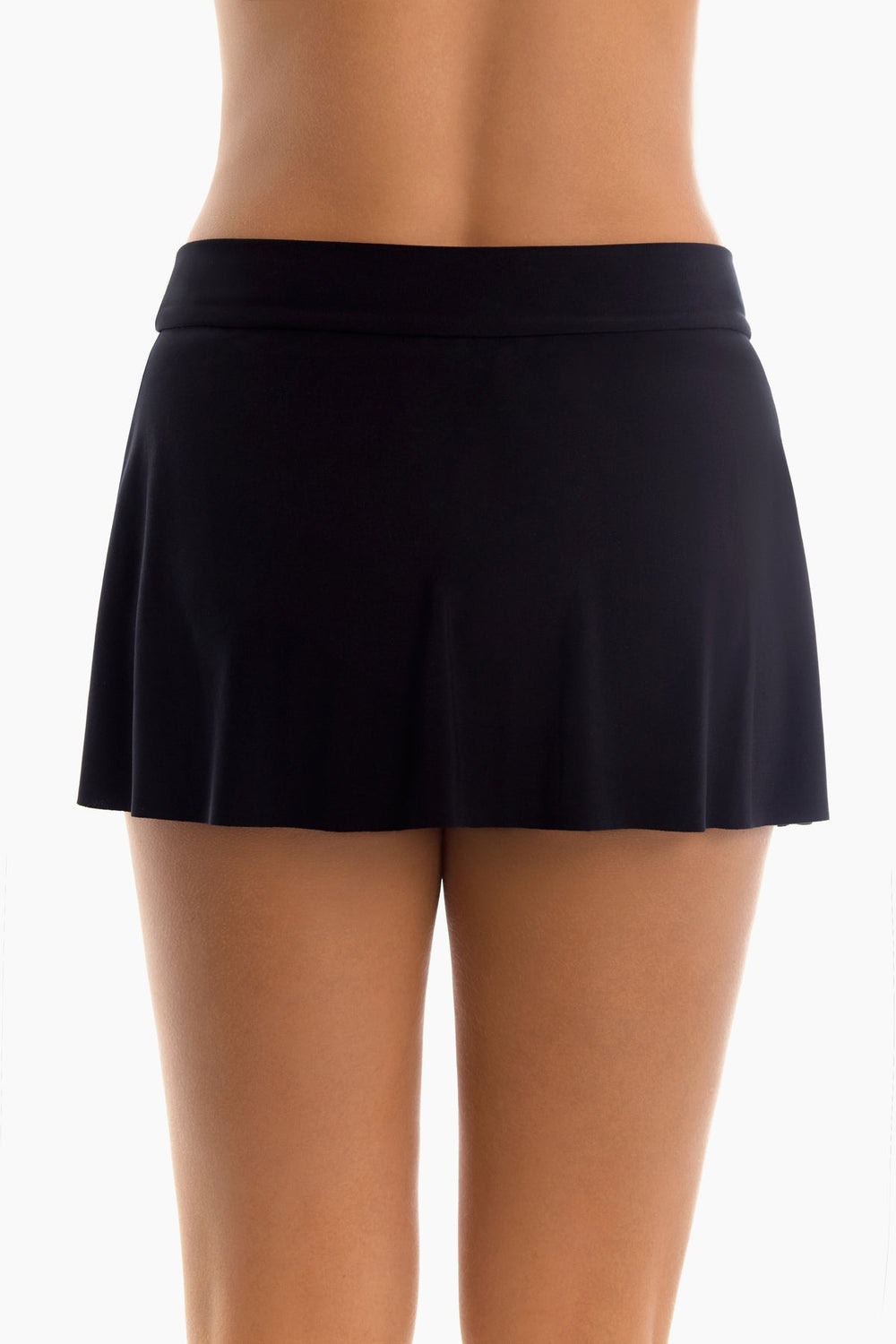 Jersey Tennis Skirt Swim Bottom Black | Miraclesuit