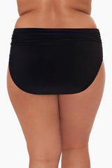 Magicsuit Plus Size Shirred Jersey Swim Bottom Black | Miraclesuit
