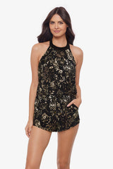 Magicsuit Balinese Piper One Piece Romper Black/Multi | Miraclesuit