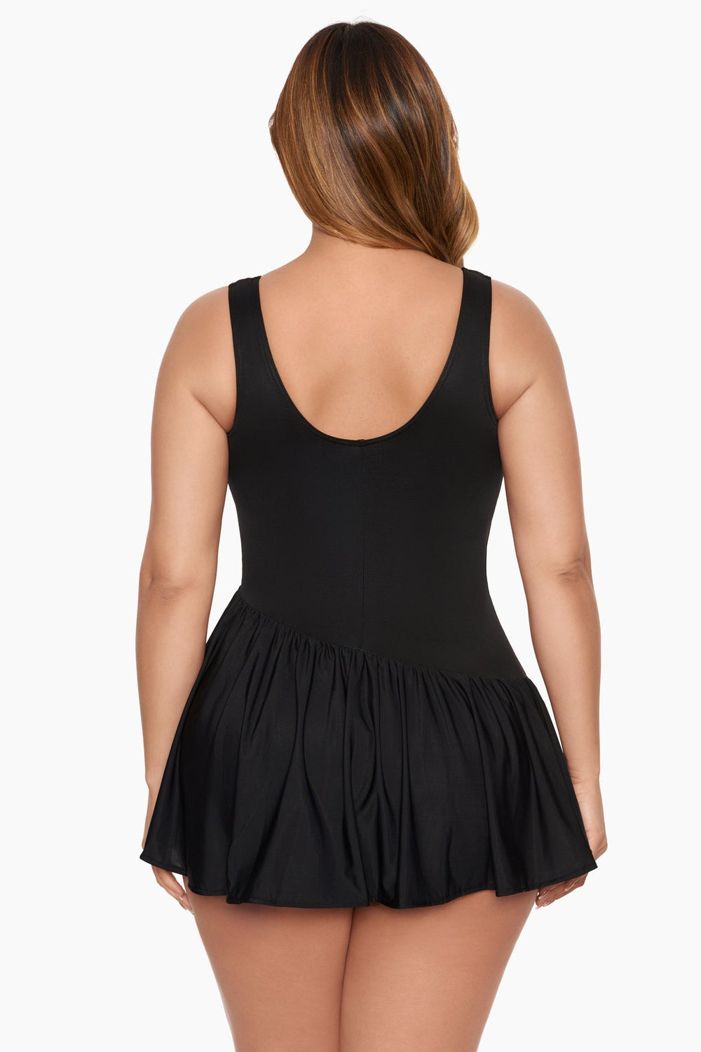 Plus Size Swimwear Aurora Swim Dress Black | Miraclesuit