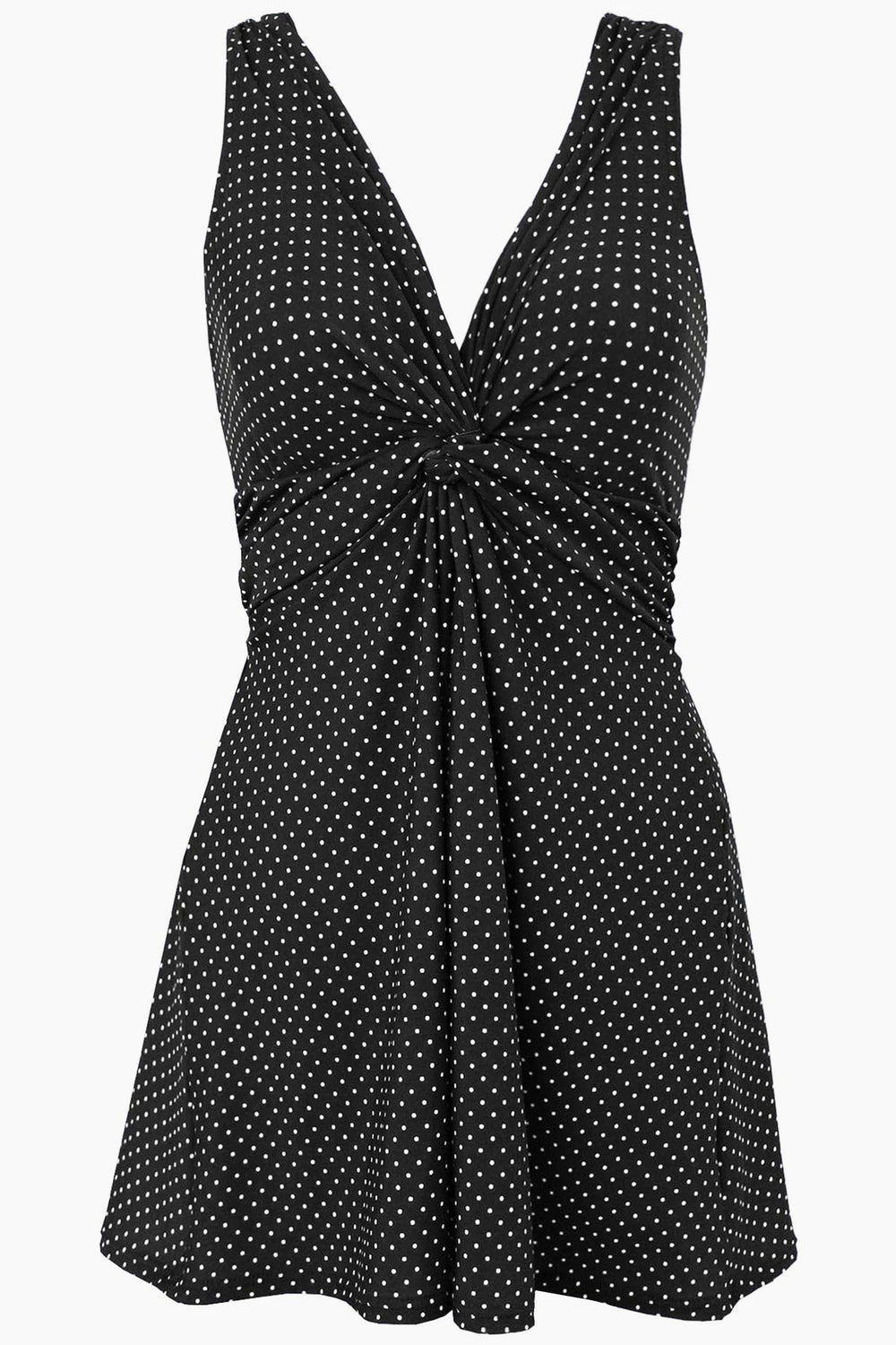 Plus Size Pin Point Marais One Piece Swim Dress Black/White | Miraclesuit