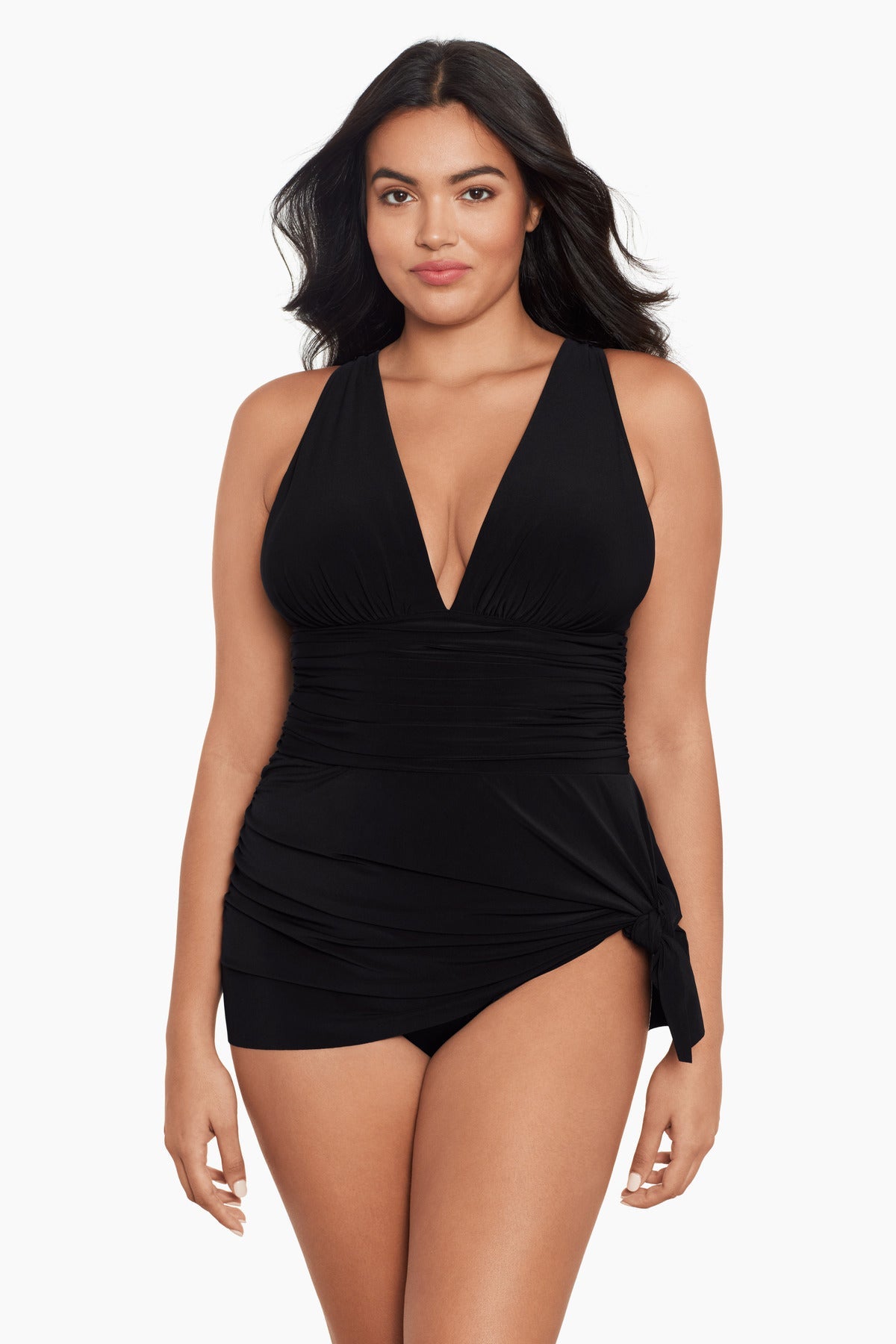 Plus Size Celine Swim Dress Black | Miraclesuit