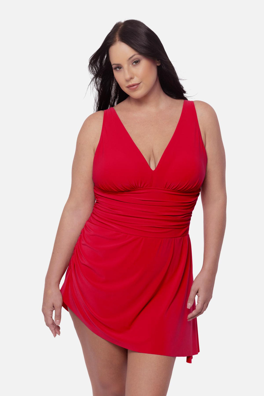 Plus Size Celine Swim Dress Black | Miraclesuit