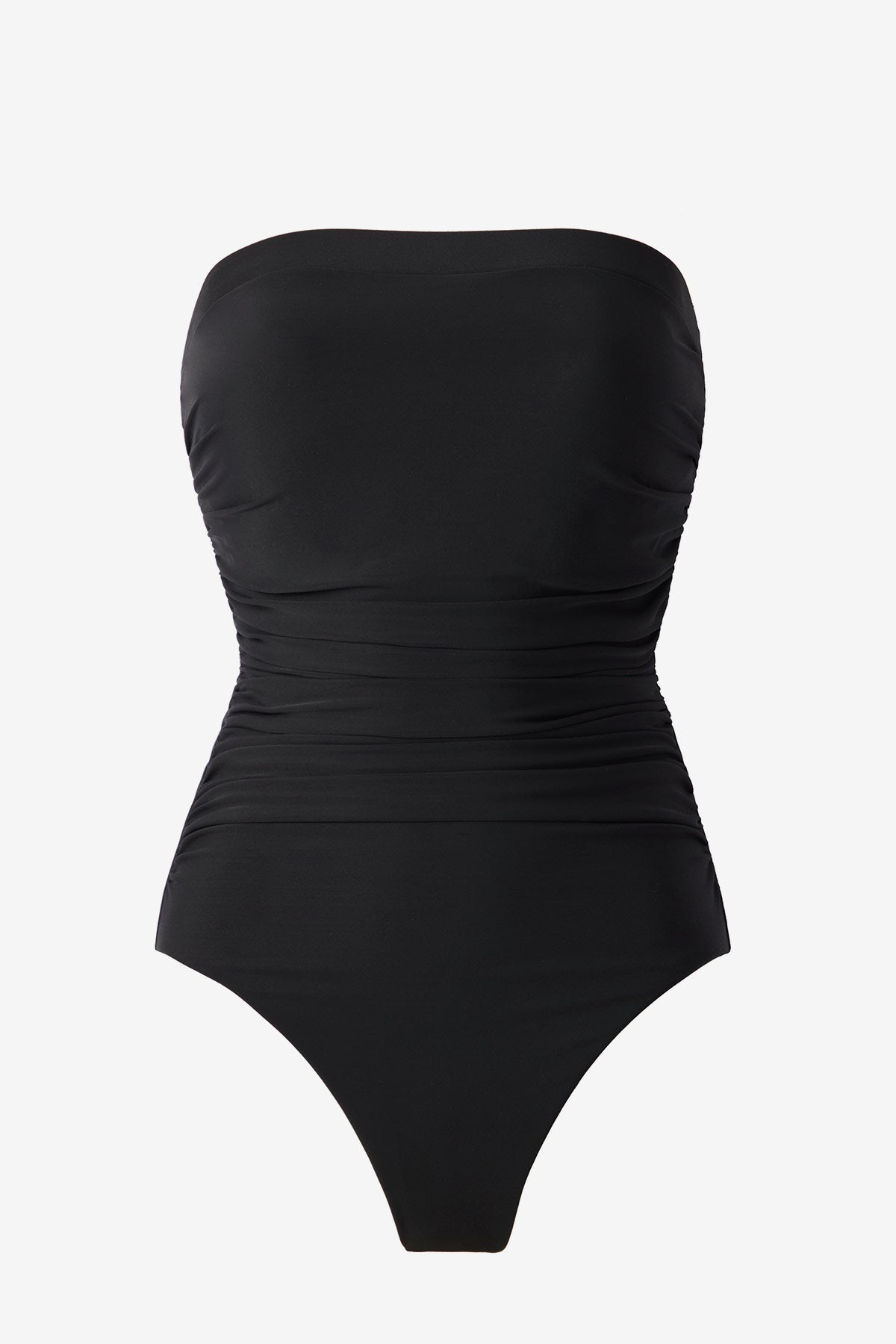 Long Torso Avanti Bandeau One Piece Swimsuit Black | Miraclesuit