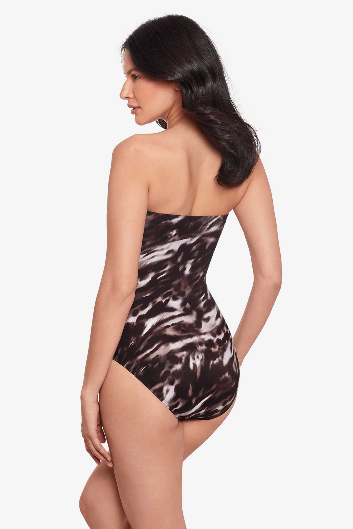 Tempest Avanti Bandeau Swimsuit Black/Brown | Miraclesuit
