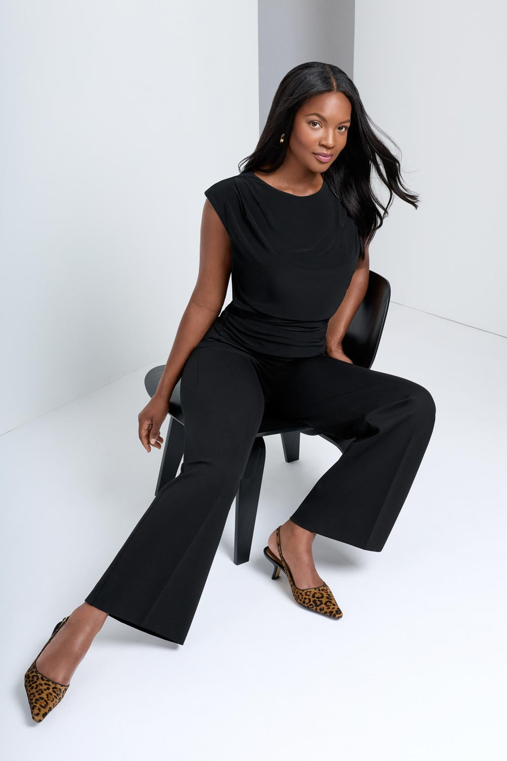 Mirasculpt Wide Leg Pant Black | Miraclesuit