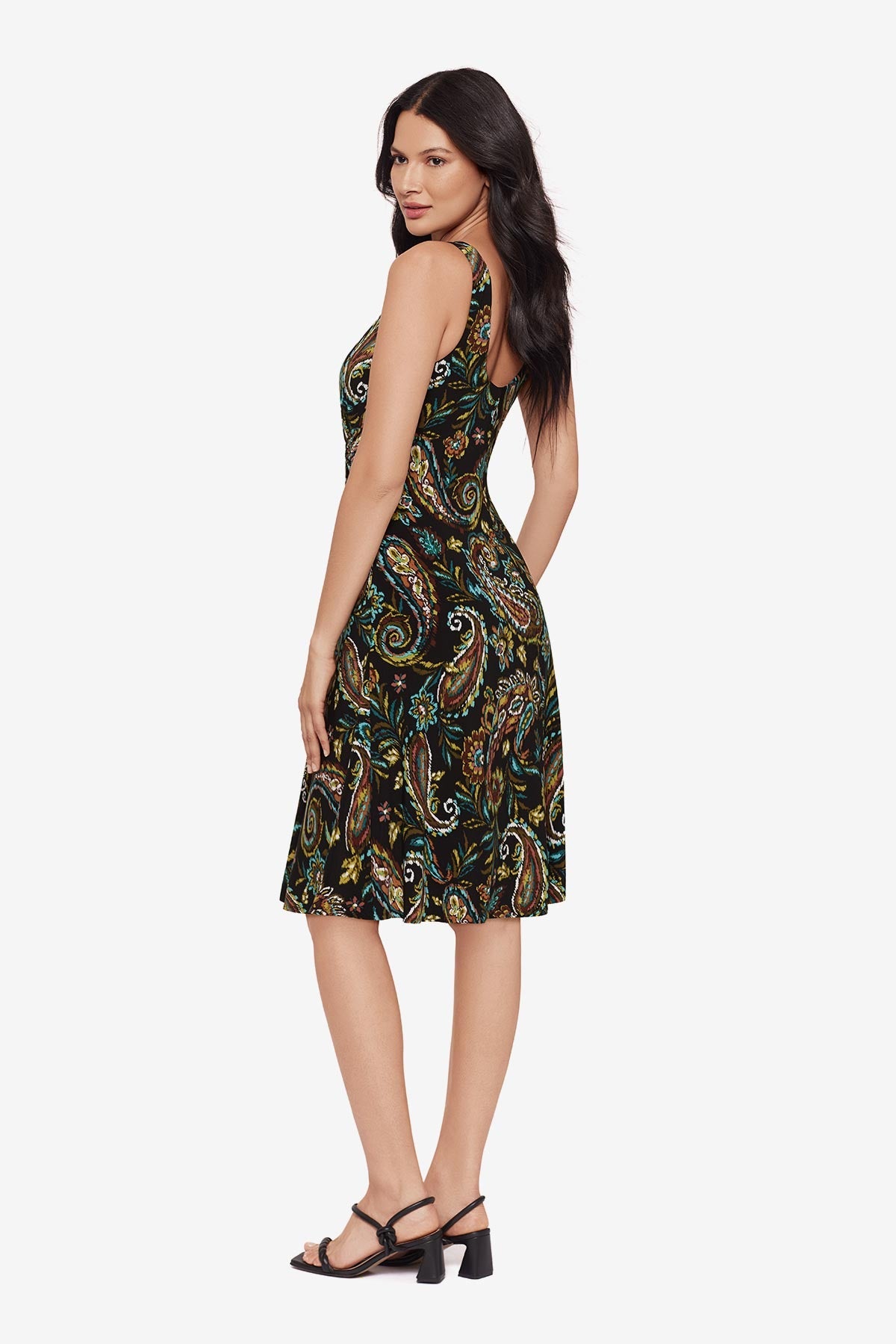 Body by Remi Fit & Flair Shaping Dress in Gypsi Black/Multi | Miraclesuit