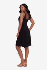 Body by Remi Fit & Flair Shaping Dress in Black Black | Miraclesuit