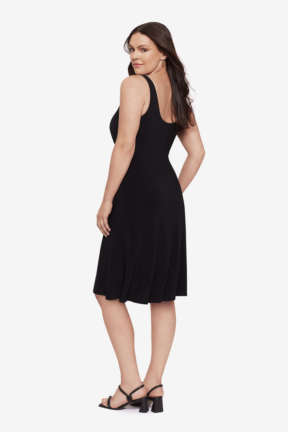 Body by Remi Fit & Flair Shaping Dress in Black Black | Miraclesuit