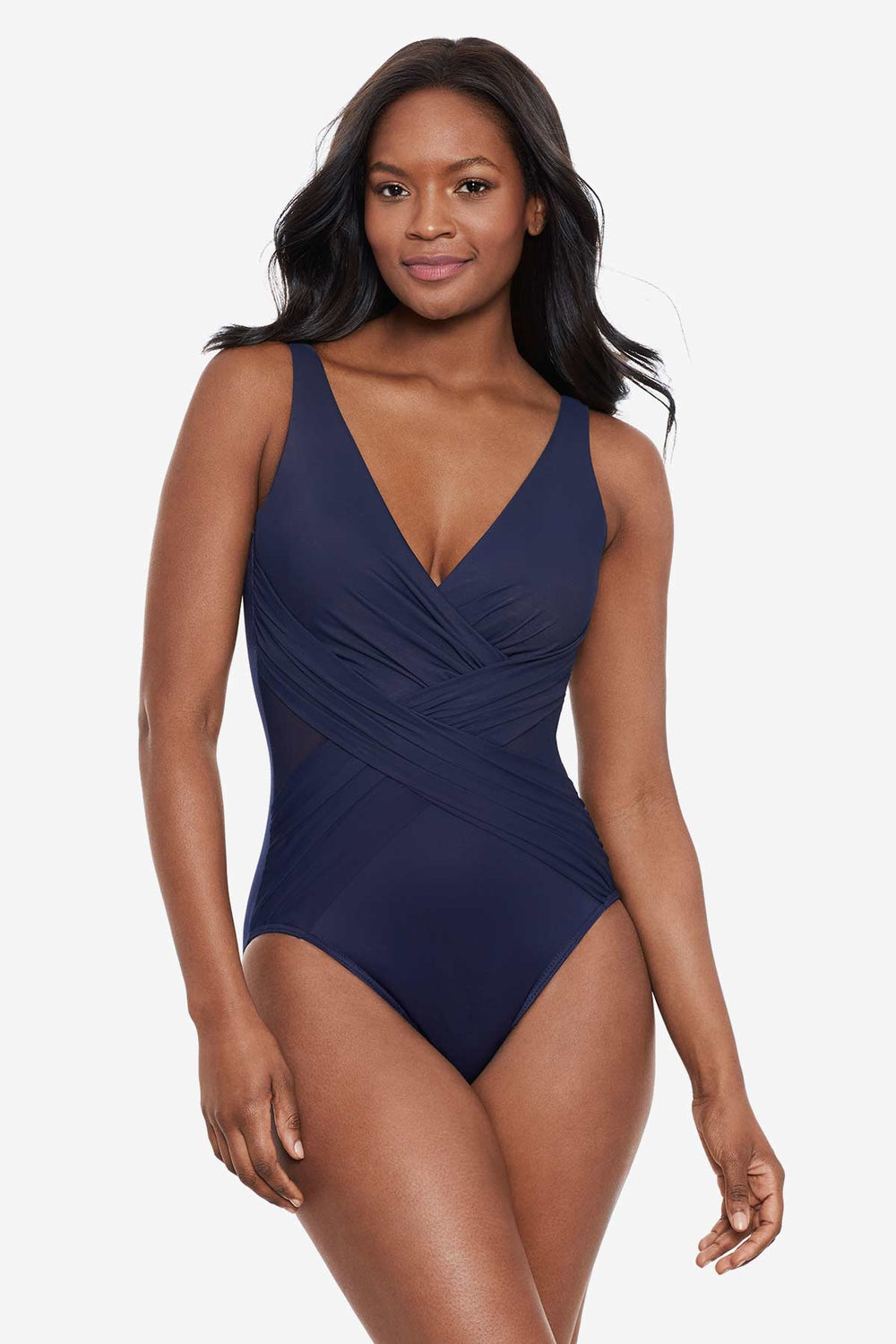 Illusionists Crossover One Piece Swimsuit Mulberry | Miraclesuit