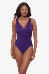 Illusionists Crossover One Piece Swimsuit Mulberry | Miraclesuit