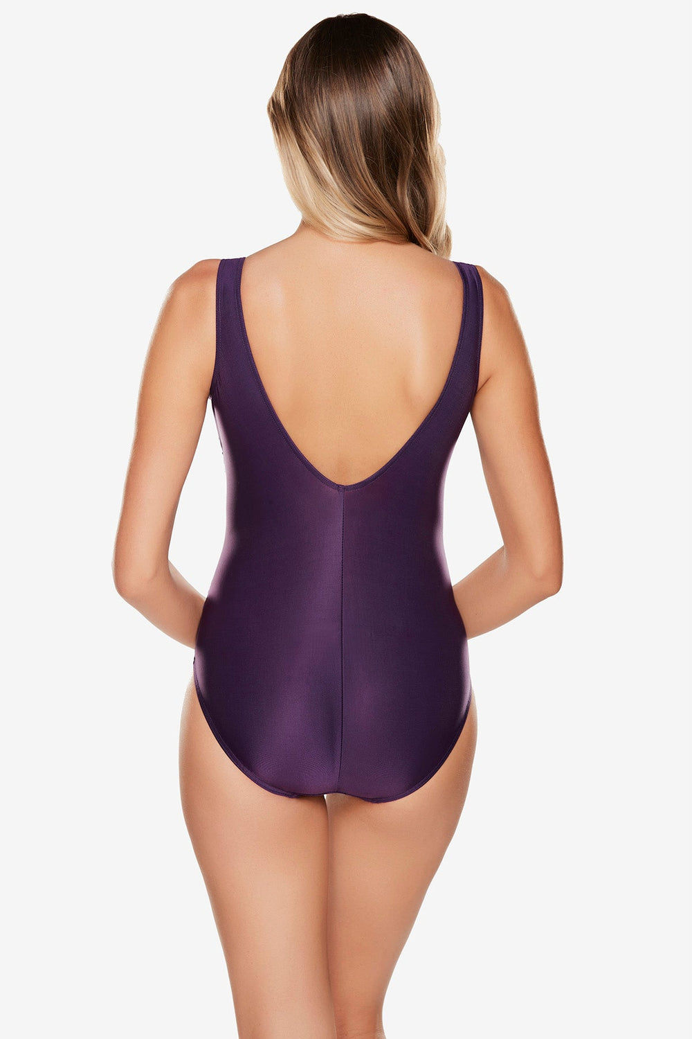 Illusionists Crossover One Piece Swimsuit Mulberry | Miraclesuit