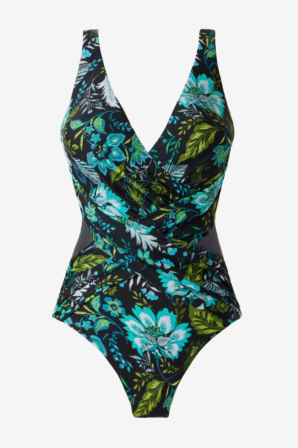 Crossover One Piece in Florica Black/Multi | Miraclesuit