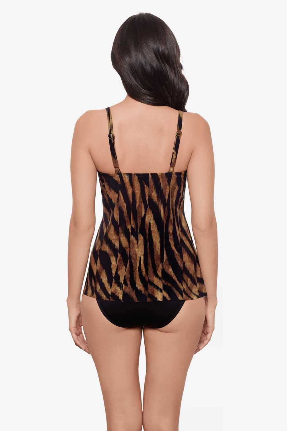 Marina Tankini Top in Raya De Safari Black/Brown | Miraclesuit