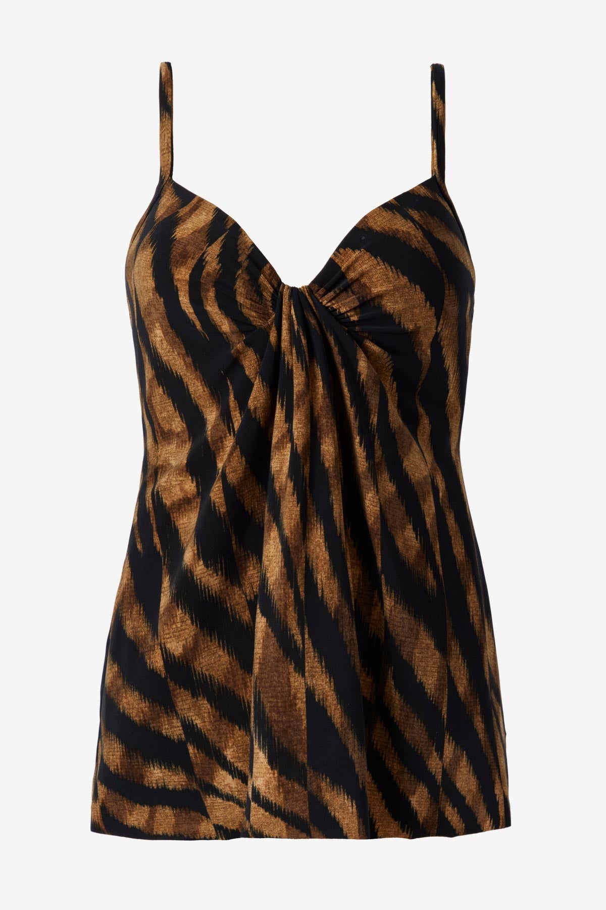 Marina Tankini Top in Raya De Safari Black/Brown | Miraclesuit