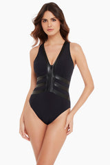 Magicsuit Moto Chic Sean One Piece Swimsuit Black | Miraclesuit