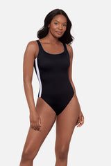 Reflex One Piece in Liquid Sculpt Black/White | Miraclesuit