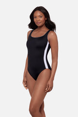 Reflex One Piece in Liquid Sculpt Black/White | Miraclesuit