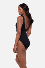Reflex One Piece in Liquid Sculpt Black/White | Miraclesuit