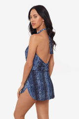 Magicsuit Via Roma Ellie One Piece Swimdress Blue/Multi | Miraclesuit