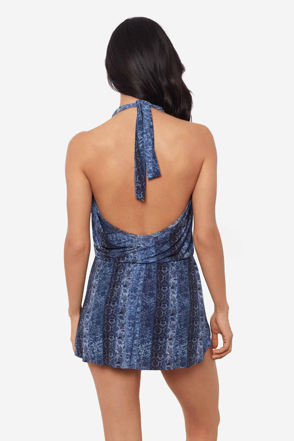 Magicsuit Via Roma Ellie One Piece Swimdress Blue/Multi | Miraclesuit