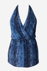 Magicsuit Via Roma Ellie One Piece Swimdress Blue/Multi | Miraclesuit