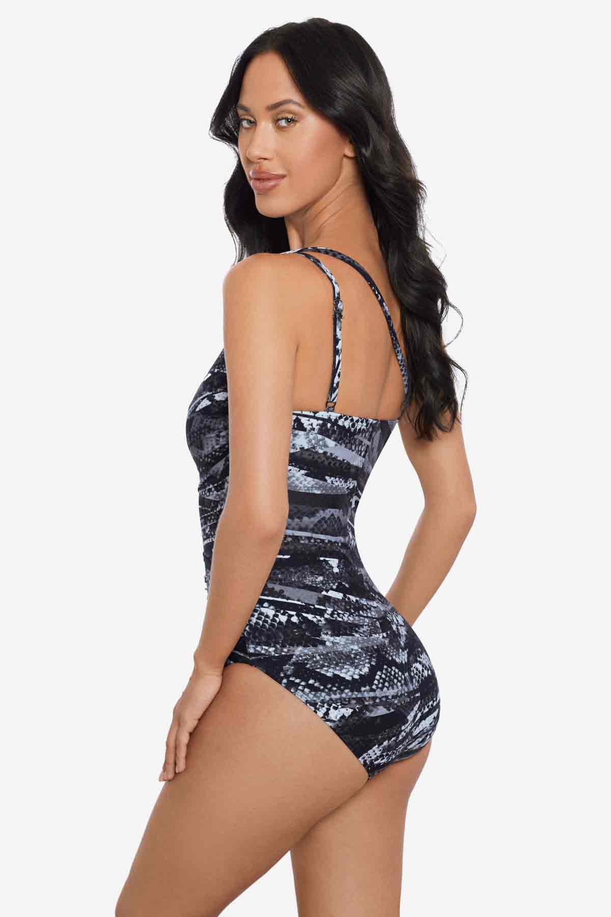 Magicsuit Za'Atar Charlize One Piece Swimsuit Black/Grey | Miraclesuit